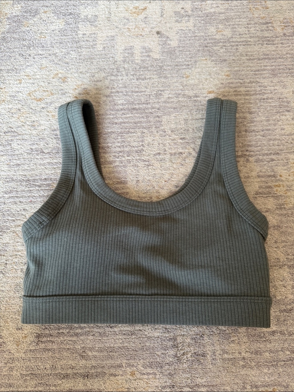 ALO Yoga Ribbed Scoop Bralette in Olive